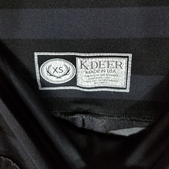K Deer | Jody Stripe Black/Grey Cropped Leggings - Picture 5 of 5